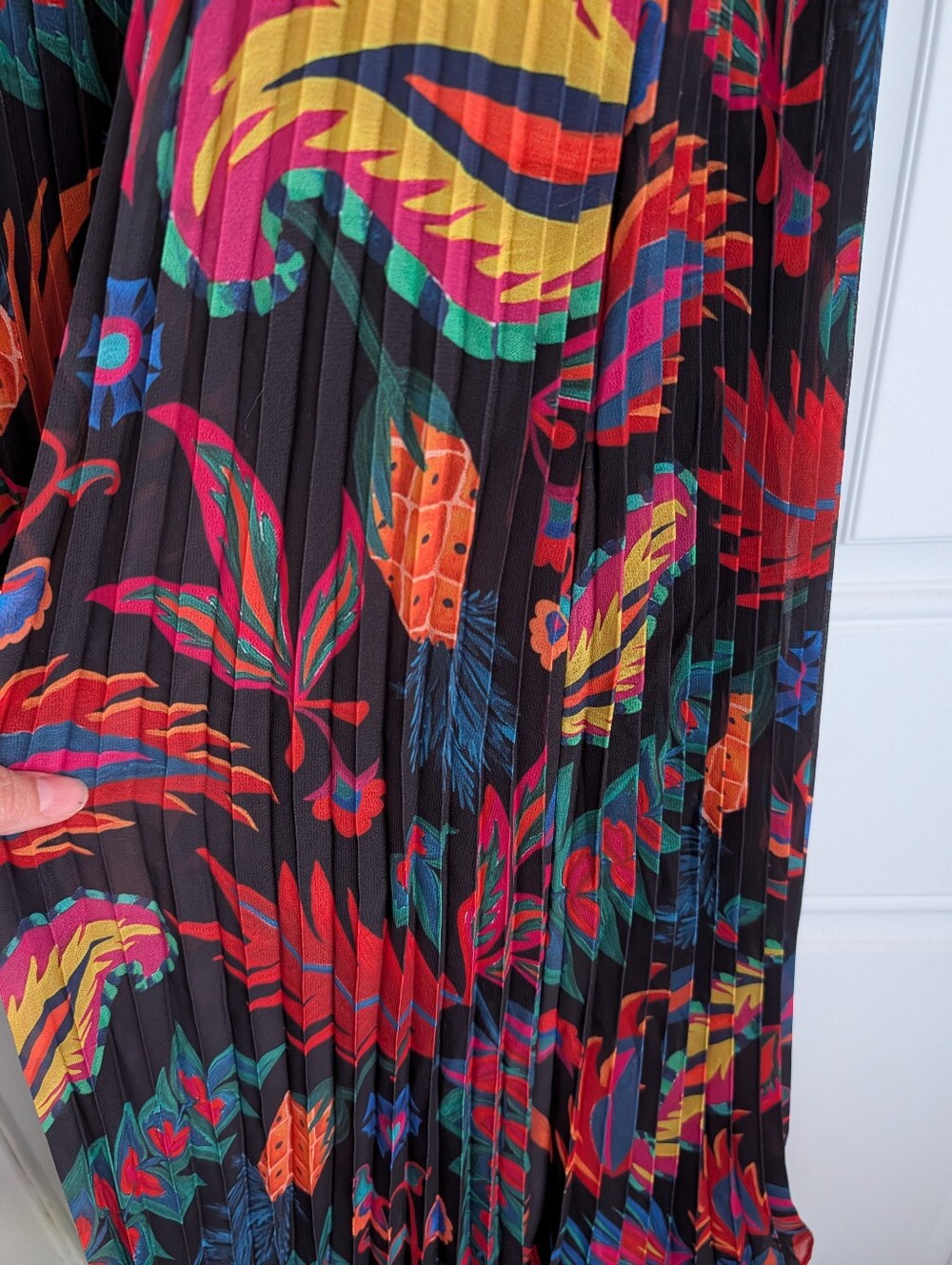 FARM Rio Black Maxi Dress with Multicolor Floral Print | XL - Picture 2 of 8